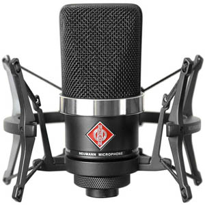 De kleine Neumann TLM102 grootmembraan condensatormicrofoon