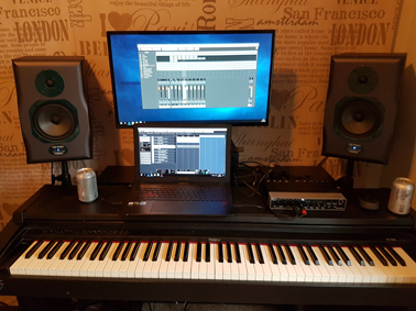 De setup van Cees met Cubase en de UR44